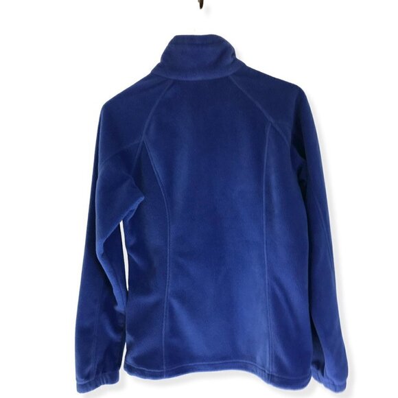 Columbia Fleece Jacket Full Front Zip Women's Size Small Blue Pockets Activewear - Picture 2 of 7